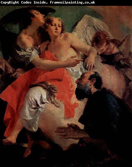 Giovanni Battista Tiepolo Abraham und die Engel, Pendant zu  Hagar und Ismael